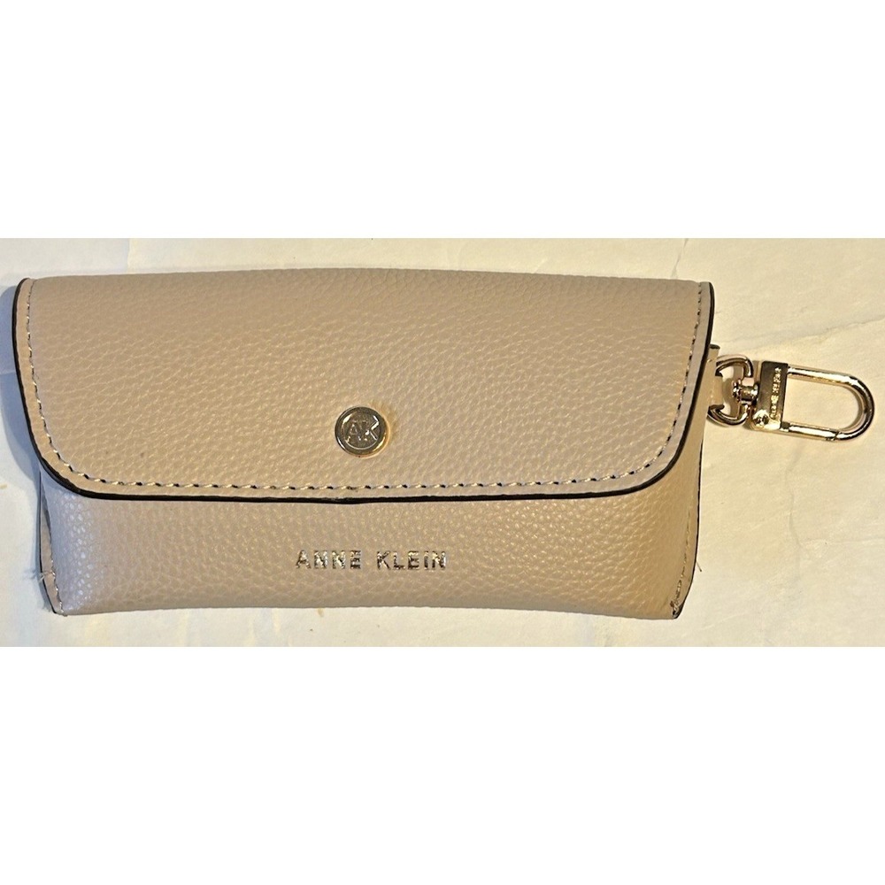 Anne Klein Sunglasses Case Beige soft case Faux Leather